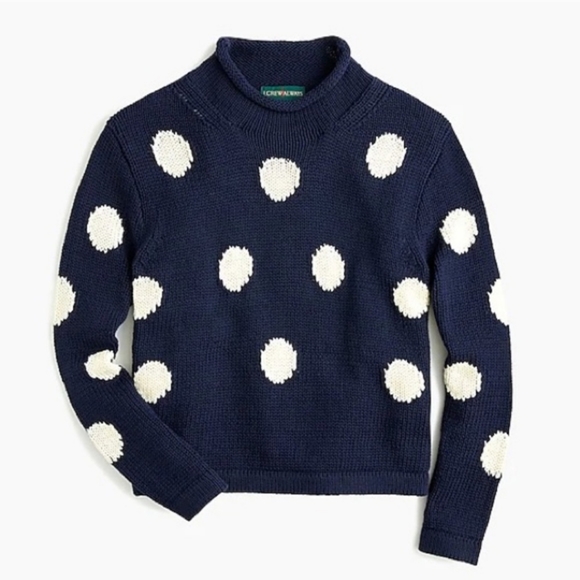 J. Crew Sweaters - JCrew Vintage Cotton polka dot sweater- Small